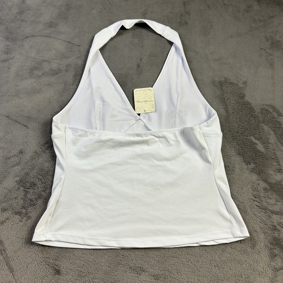 Free People Tank Top Womens Medium Halter  Athletic Stretch Preppy NEW - Picture 4 of 9